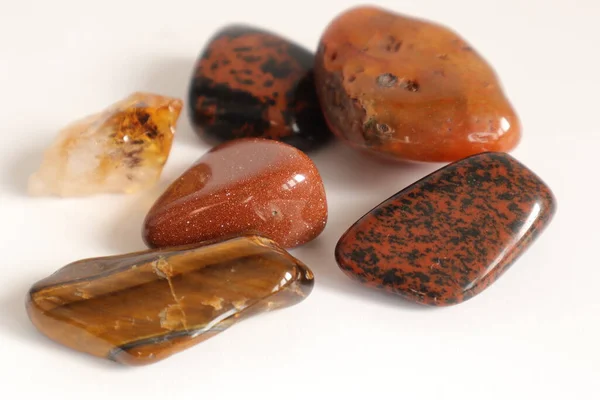 Piedras Semipreciosas Piedras Preciosas Marrón — Foto de Stock