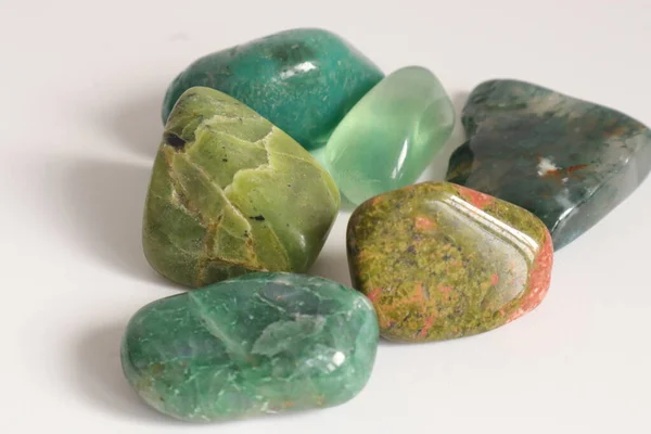Piedras Semipreciosas Piedras Preciosas Verdes —  Fotos de Stock
