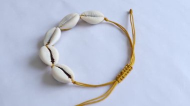 Cowrie Deniz Kabuğu Bileziği, Güzel El Yapımı Mücevher