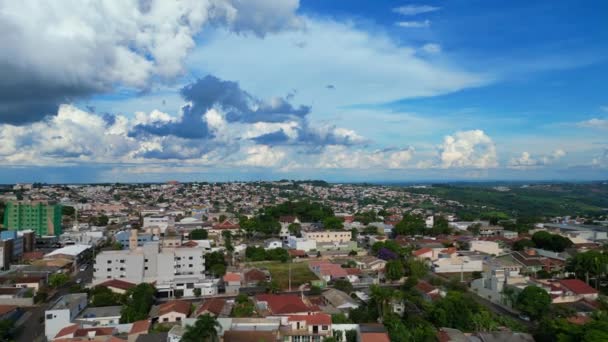 Zoom Out Small City Brazil — Stockvideo