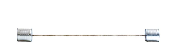 パノラマ 伸張された文字列で接続された両側の空のコンサートボックス 白い背景クリップ — ストック写真