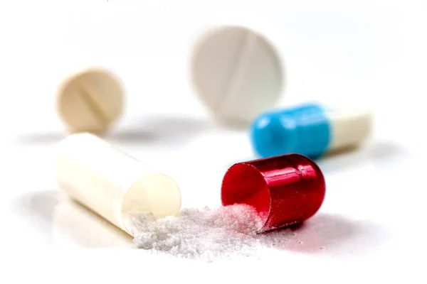 Very Close Capsule Surrounded Other Medications — Stock Photo, Image
