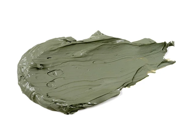 クリップされた白い背景にマクロですぐに使用できる緑色の粘土 — ストック写真