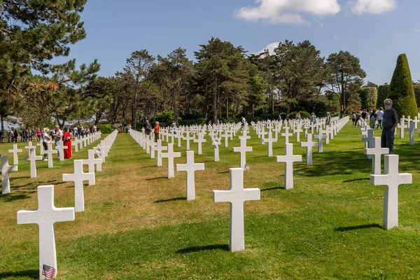 Besøk Normandy American Cemetery – stockfoto