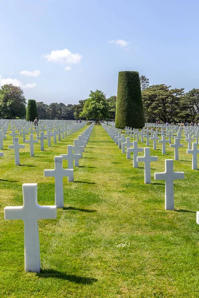 Bezoeken Normandië Amerikaanse Begraafplaats — Stockfoto