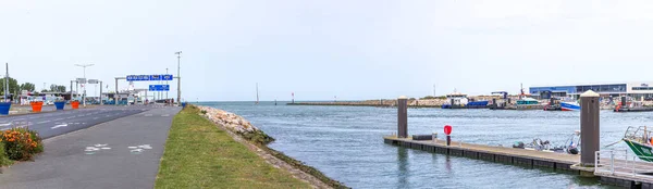 Panoramiczny Obraz Zatoka Orne Europie Francja Normandia Ouistreham Lecie — Zdjęcie stockowe
