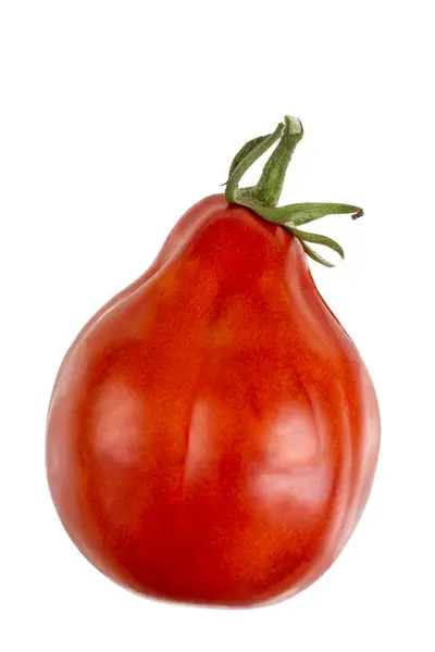 番茄在白色背景上被隔离 整条切割路 — 图库照片