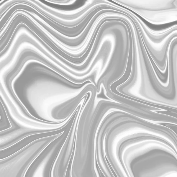 Поток Белого Шелка Драпированной Ткани Жидкий Металл Серым Градиентом Мрамор — стоковое фото