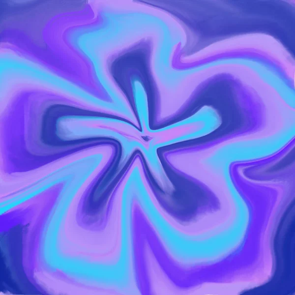 Яркий Градиентный Цветок Краска Размыта Сине Фиолетовые Цвета Психоделический Вымышленный — стоковое фото