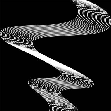 Geometrik ve çizgi vektörlü abstrac siyah arkaplan. Siyah ve Beyaz.