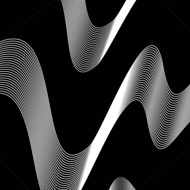 Geometrik ve çizgi vektörlü abstrac siyah arkaplan. Siyah ve Beyaz.