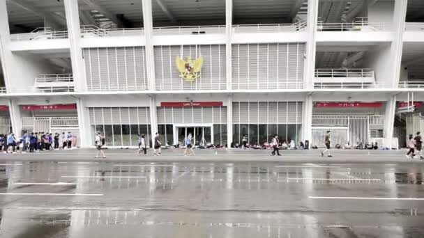 Jakarta Indonésie Mars 2024 Beaucoup Gens Rassemblent Marchent Assoient Font — Video