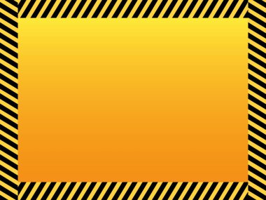 Sanayi tipi çizgili sarı ve siyah çerçeve yatay gradyan arkaplanda izole edilmiş. Endüstriyel temalı sınır duvar kağıdı arkaplanı.