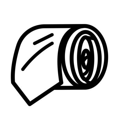 Beyaz arka planda izole edilmiş siyah renkli yuvarlak boyun kravat ikonu çizimi. Basit düz monokrom karikatür çizimi.