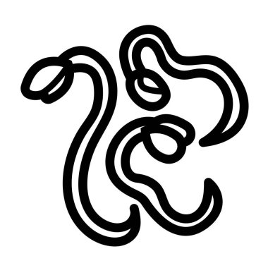 Fasulye filizi, beyaz kare arkaplanda izole edilmiş sebze ikonu çizimi. Basit düz çizilmiş karikatür çizimi.