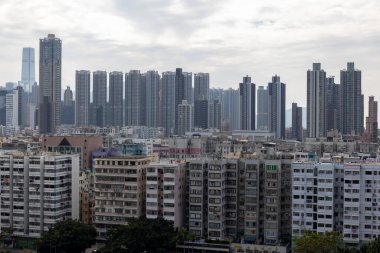 2022 Dec 20,Hong Kong.Dense residential areas in Hong kong.Kowloon district is most Dense Residential Areas.