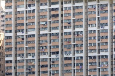 2023 Feb 22,Hong Kong.Dense and highrise residential apartment blocks in Hong Kong