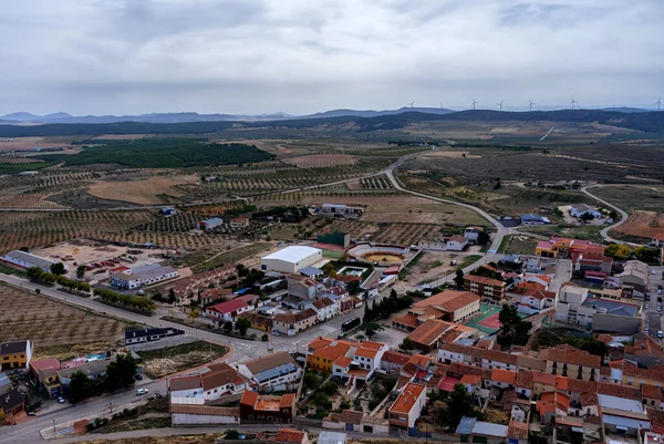 aerial view of the city of the old town of the mediterranean coast