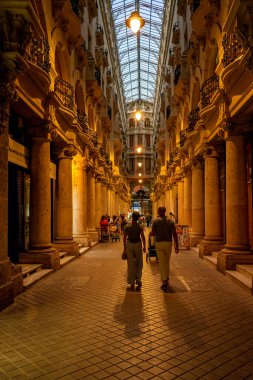 September 2022 - albacete, Spain. Historic buildings at sunset. City life.