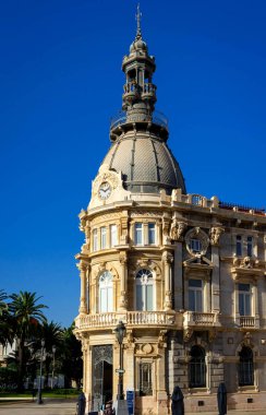 October 2022- Cartagena, Spain- Beautiful Spanish city streets and buildings