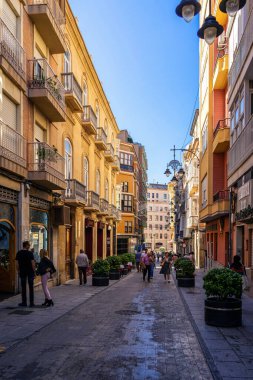 October 2022- Cartagena, Spain- Beautiful Spanish city streets and buildings