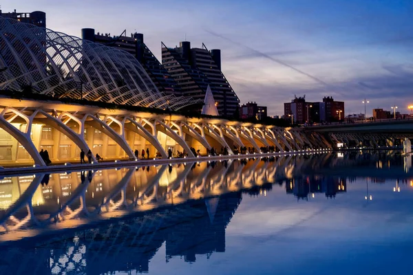2022年12月 西班牙瓦伦西亚 瓦伦西亚科学与艺术博物馆的未来建筑 — 图库照片