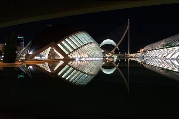 Grudzień 2022 Walencja Hiszpania Futurystyczne Budynki Muzeum Nauki Sztuki Walencji — Zdjęcie stockowe