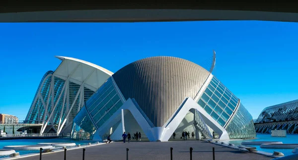 Décembre 2022 Valence Espagne Bâtiments Futuristes Musée Des Sciences Des — Photo