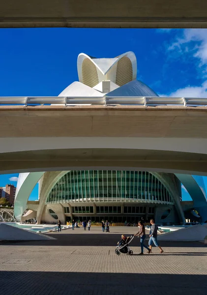 2022年12月 スペイン バレンシア 日中バレンシアの科学技術博物館の未来的な建物 — ストック写真
