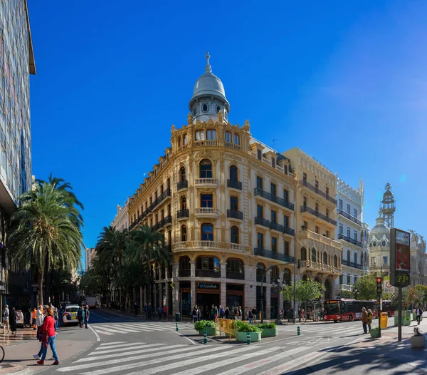 Aralık 2022 Valencia Spanya Tarihi Şehir Merkezinde Gün Boyunca Valencia — Stok fotoğraf