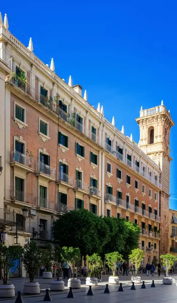 Dezember 2022 Valencia Spanien Schöne Straßen Von Valencia Während Des — Stockfoto