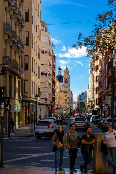 Prosinec 2022 Valencie Španělsko Krásné Ulice Valencie Během Dne Historickém — Stock fotografie