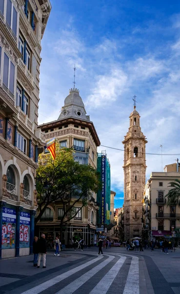 2022年12月 西班牙瓦伦西亚 瓦伦西亚市中心的美丽街道 — 图库照片