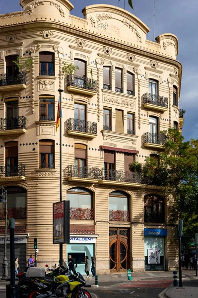 Декабрь 2022 Валенсия Испания Красивые Улицы Валенсии Течение Дня Историческом — стоковое фото