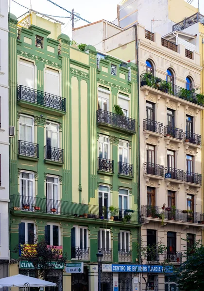 Грудень 2022 Валенсія Іспанія Красиві Будинки Валенсії Зблизька Протягом Дня — стокове фото
