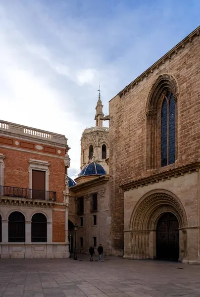 Diciembre 2022 Valencia España Catedral Valencia Durante Día Centro Histórico —  Fotos de Stock