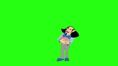   2 boyutlu çizgi film animasyonu, videolarınız için çizgi film karakteri