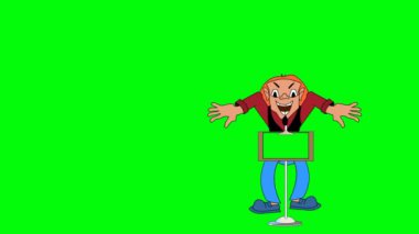   2 boyutlu çizgi film animasyonu, videolarınız için çizgi film karakteri