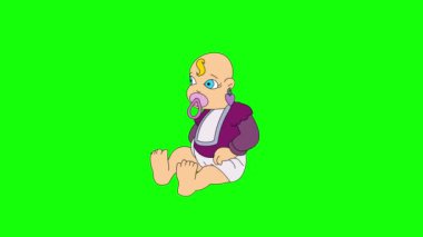   2 boyutlu çizgi film animasyonu, videolarınız için çizgi film karakteri