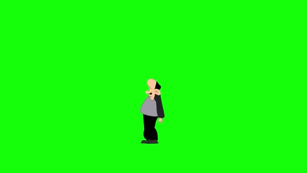 Animação Desenho Animado Personagem Desenho Animado Para Seus Vídeos — Vídeo de Stock