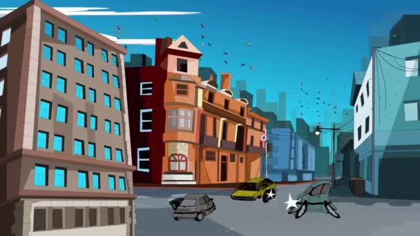 Tecknad Animation Tecknad Karaktär För Dina Videor — Stockvideo