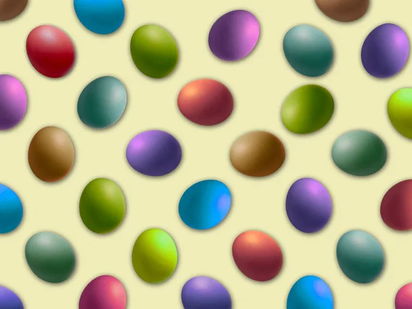 Renkli Yumurtalarla Yaratıcı Desen Renkli Paskalya Yumurtalarının Uçsuz Bucaksız Dokusu — Stok fotoğraf