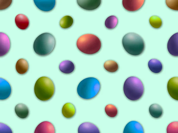色の卵と創造的なパターン カラフルなイースターの卵のエンドレステクスチャ 壁紙に最適です ウェブページの背景 ギフト紙 パターンがいっぱい イースター休暇 — ストック写真