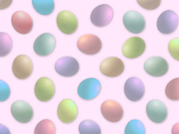 Padrão Criativo Com Ovos Coloridos Textura Infinita Ovos Páscoa Coloridos — Fotografia de Stock