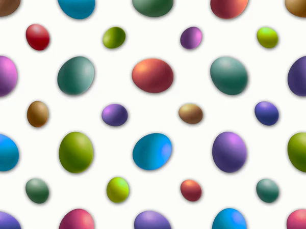 Creatief Patroon Met Gekleurde Eieren Eindeloze Textuur Van Kleurrijke Paaseieren — Stockfoto