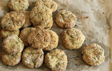 Tasty vegetable meatballs  on baking paper oven, just from the oven, ready to eat. Healthy and vegan cuisine.