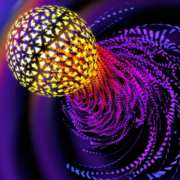 Soyut fraktal arka plan. 3B görüntüleme