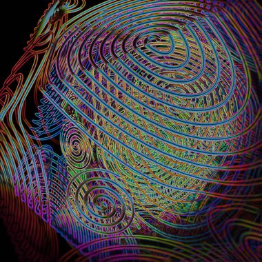 fantezi kaotik renkli fraktal desen. Soyut dekoratif şekiller. 3d resimleme arkaplanı veya duvar kağıdı.