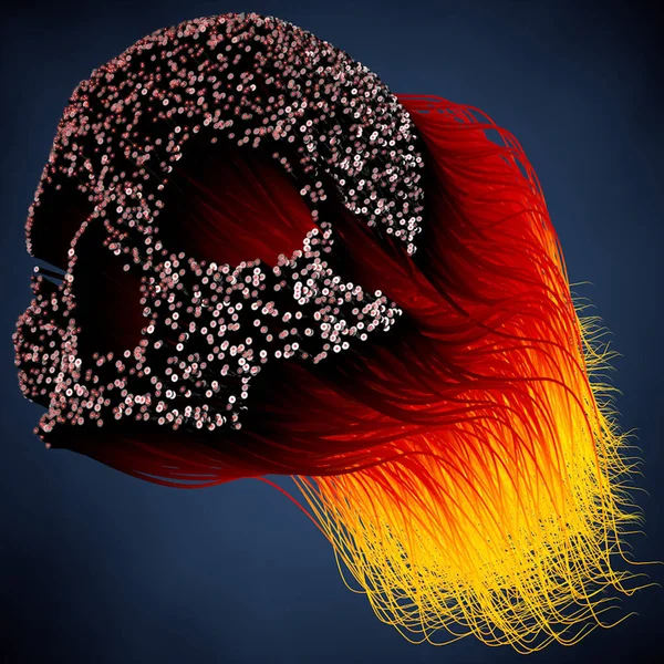 Parlayan neon ışıkları olan güzel soyut bir arkaplan