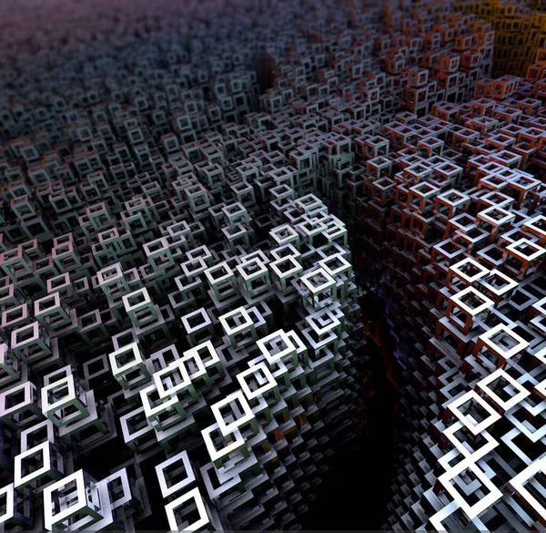 Birçok siyah ve beyaz kareye sahip soyut arkaplan